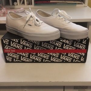 Vans Authentic White Sneakers w/ Original Box